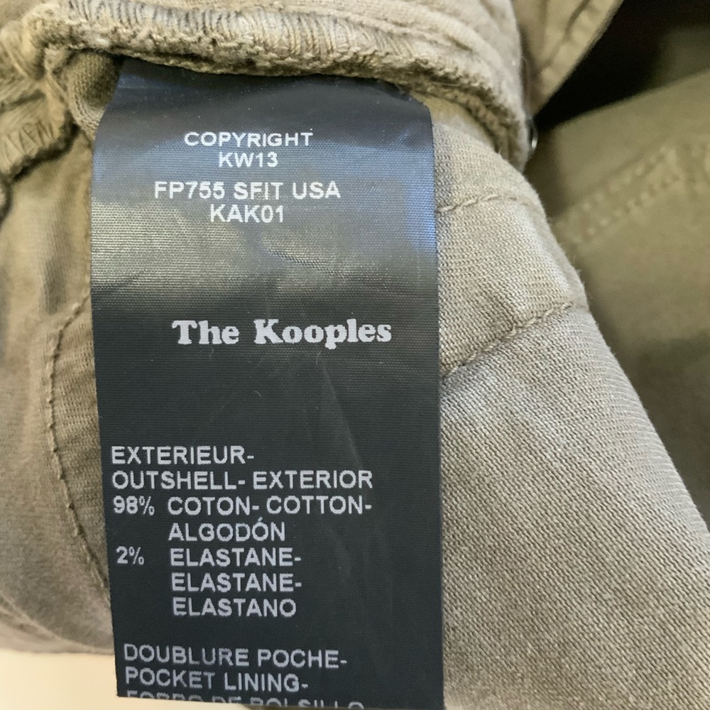 The Kooples Khaki Leather Effect Coated Jeans Ankle Length sz 28 - Picture 7 of 9